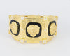 Pulsera brazalete en oro amarillo 18k y ónix - Mayka Jewels