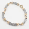 Pulsera de diseño en oro 18k y acero - Mayka Jewels