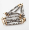 Pulsera de diseño en oro 18k y acero - Mayka Jewels