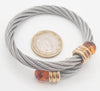 Pulsera de diseño en oro 18k y acero - Mayka Jewels