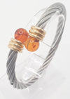 Pulsera de diseño en oro 18k y acero - Mayka Jewels