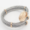 Pulsera de diseño en oro 18k y acero - Mayka Jewels