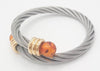 Pulsera de diseño en oro 18k y acero - Mayka Jewels