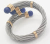 Pulsera de diseño en oro 18k y acero - Mayka Jewels