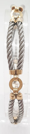 Pulsera de diseño en oro 18k y acero - Mayka Jewels