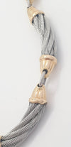 Pulsera de diseño en oro 18k y acero - Mayka Jewels