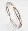 Pulsera de diseño en oro 18k y acero - Mayka Jewels