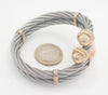 Pulsera de diseño en oro 18k y acero - Mayka Jewels
