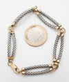 Pulsera de diseño en oro 18k y acero - Mayka Jewels