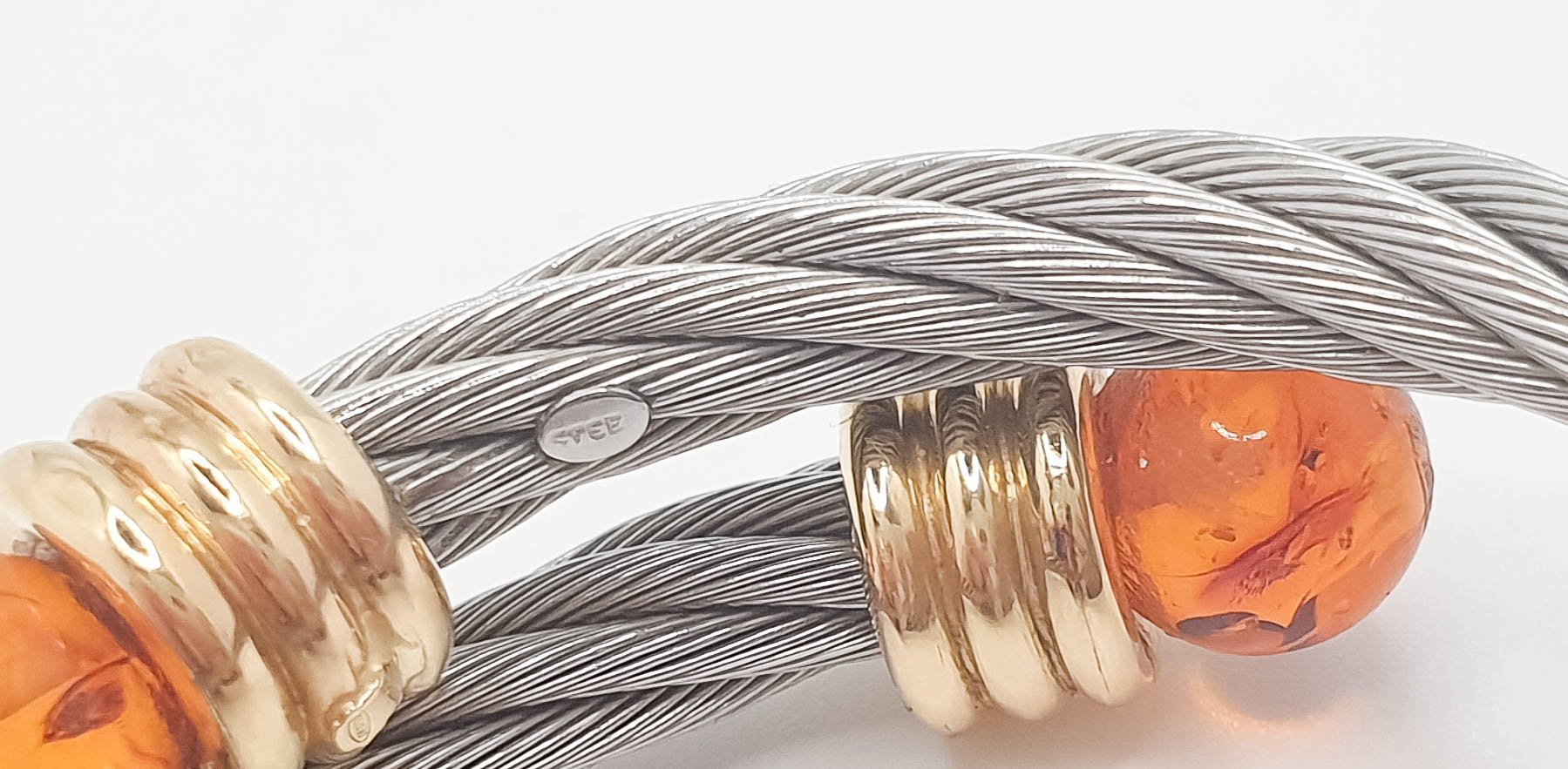 Pulsera de diseño en oro 18k y acero - Mayka Jewels