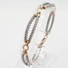 Pulsera de diseño en oro 18k y acero - Mayka Jewels