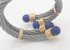 Pulsera de diseño en oro 18k y acero - Mayka Jewels