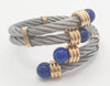 Pulsera de diseño en oro 18k y acero - Mayka Jewels