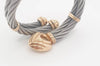 Pulsera de diseño en oro 18k y acero - Mayka Jewels