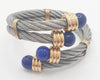 Pulsera de diseño en oro 18k y acero - Mayka Jewels