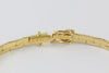 Pulsera de oro amarillo 18k con brillantes y zafiros - Mayka Jewels