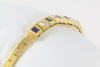 Pulsera de oro amarillo 18k con brillantes y zafiros - Mayka Jewels