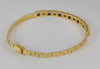 Pulsera de oro amarillo 18k con brillantes y zafiros - Mayka Jewels