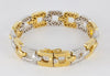 Pulsera de oro blanco y amarillo con brillantes 0.63 ct - Mayka Jewels