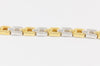 Pulsera de oro blanco y amarillo con brillantes 0.63 ct - Mayka Jewels