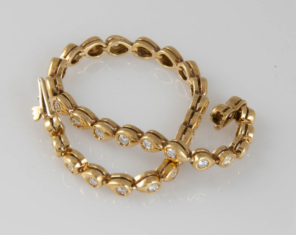 Pulsera en oro 18k con brillantes - Mayka Jewels