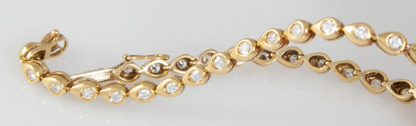 Pulsera en oro 18k con brillantes - Mayka Jewels