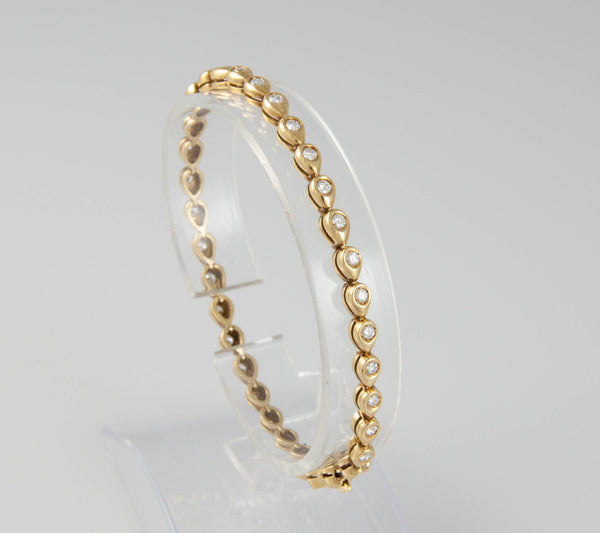 Pulsera en oro 18k con brillantes - Mayka Jewels