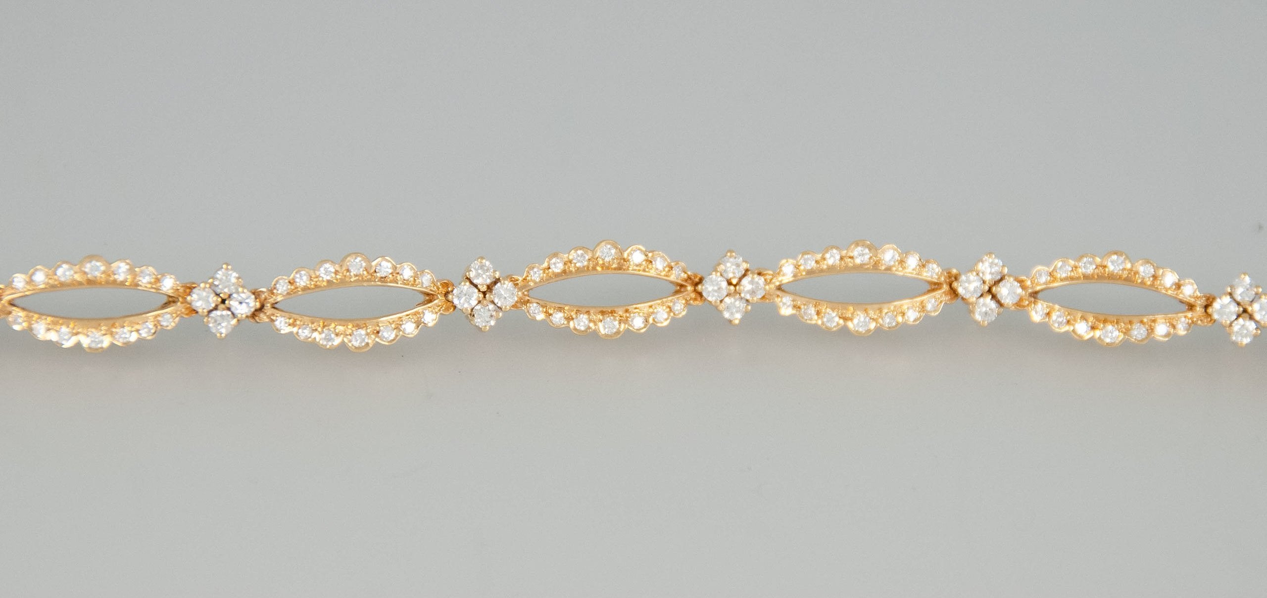 Pulsera en oro 18k con brillantes - Mayka Jewels