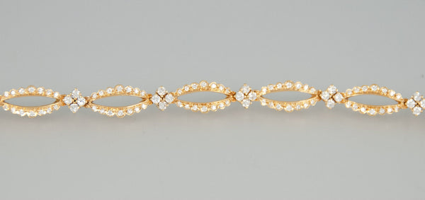 Pulsera en oro 18k con brillantes - Mayka Jewels