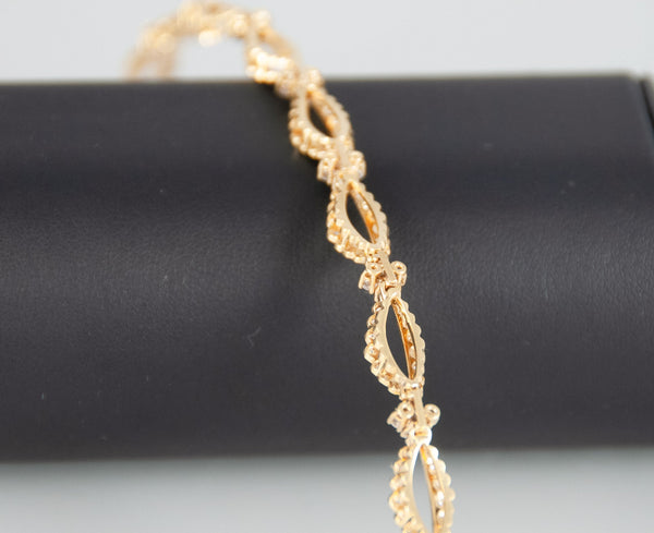 Pulsera en oro 18k con brillantes - Mayka Jewels