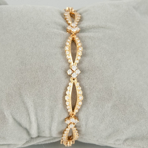 Pulsera en oro 18k con brillantes - Mayka Jewels