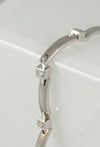 Pulsera en oro blanco 18k con brillantes - Mayka Jewels