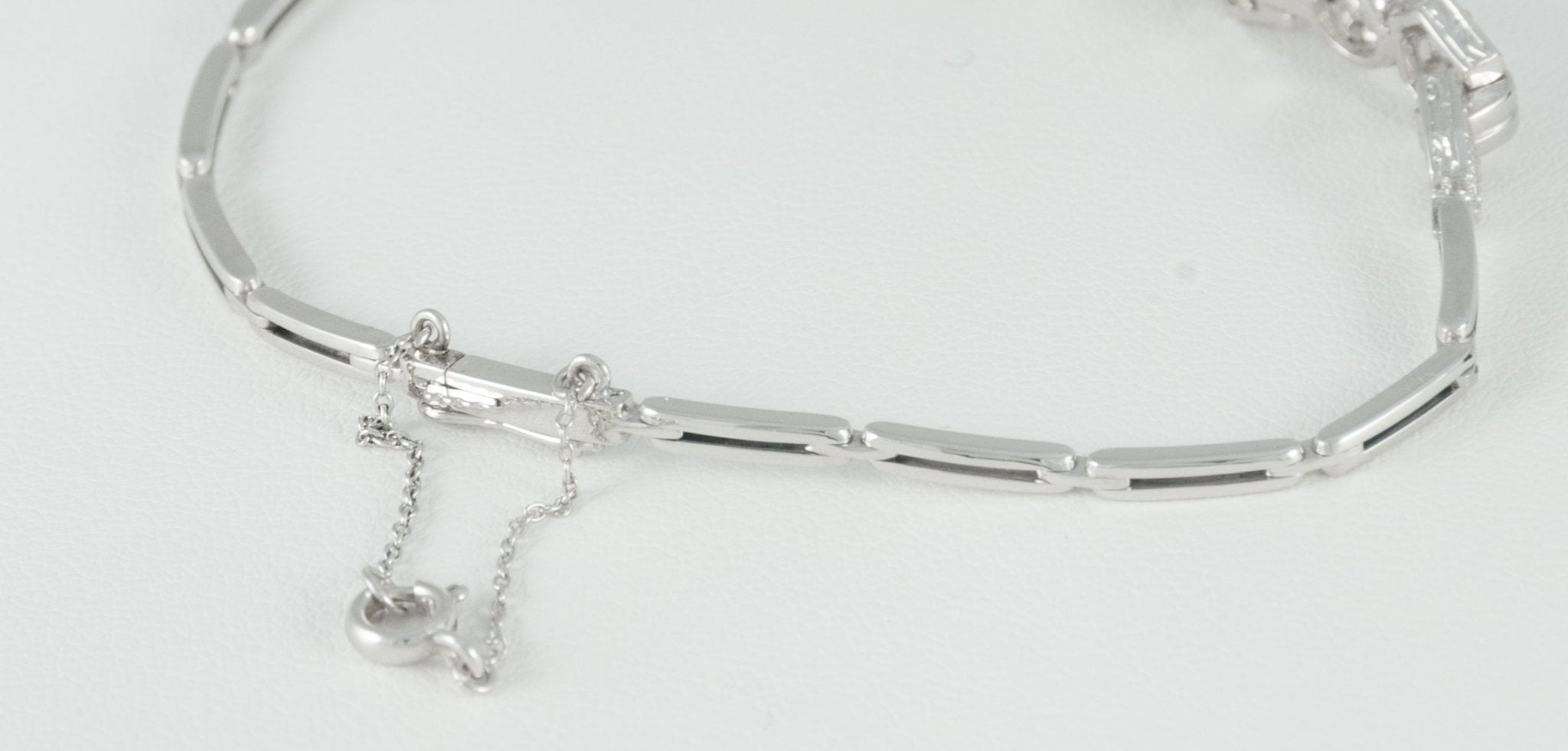 Pulsera en oro blanco 18k y 1.24ct brillantes - Mayka Jewels