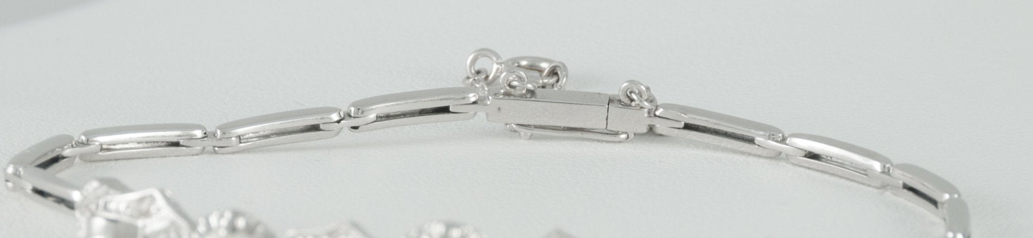 Pulsera en oro blanco 18k y 1.24ct brillantes - Mayka Jewels