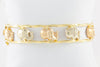 Pulsera Graziella de oro amarillo y rosa 18k con elefantes - Mayka Jewels