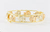 Pulsera Graziella de oro amarillo y rosa 18k con elefantes - Mayka Jewels