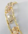 Pulsera Graziella de oro amarillo y rosa 18k con elefantes - Mayka Jewels