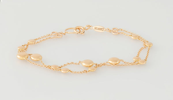 Pulsera Suarez de oro rosa 18k - Mayka Jewels