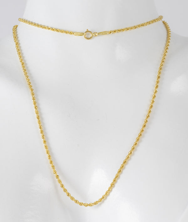 Cadena cordón oro 18k 750 60cm