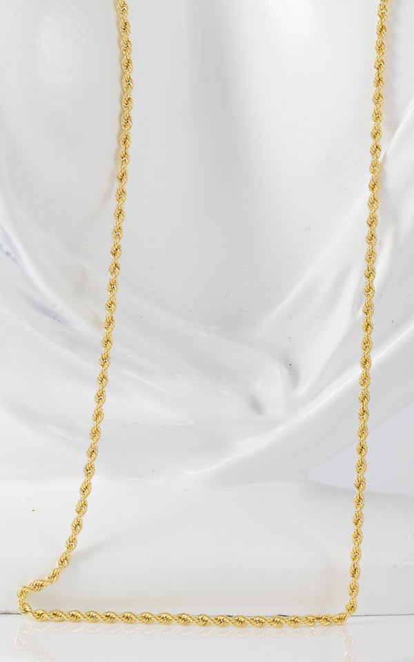 Cadena cordón oro amarillo 18k 60cm