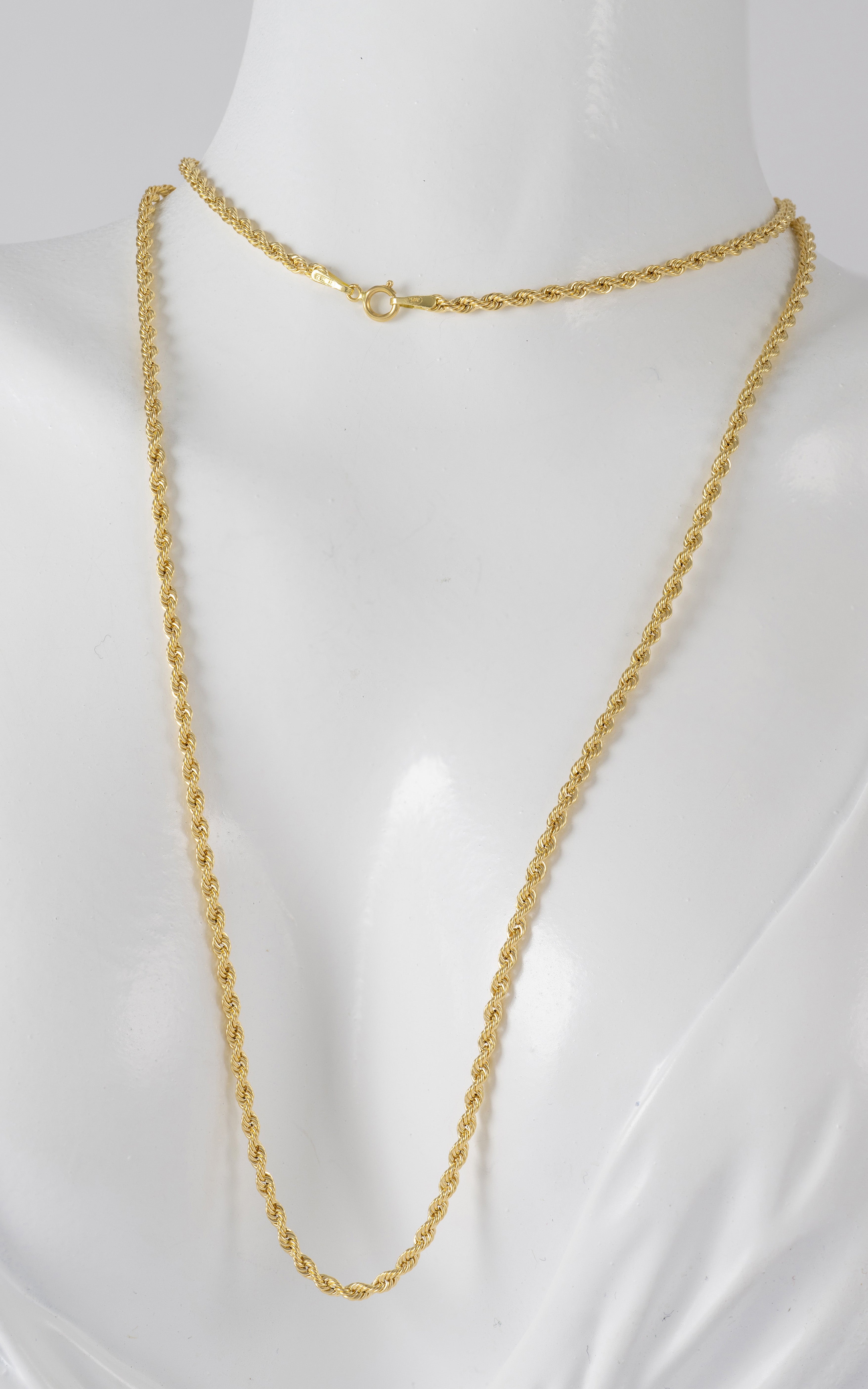 Cadena cordón oro amarillo 18k 60cm