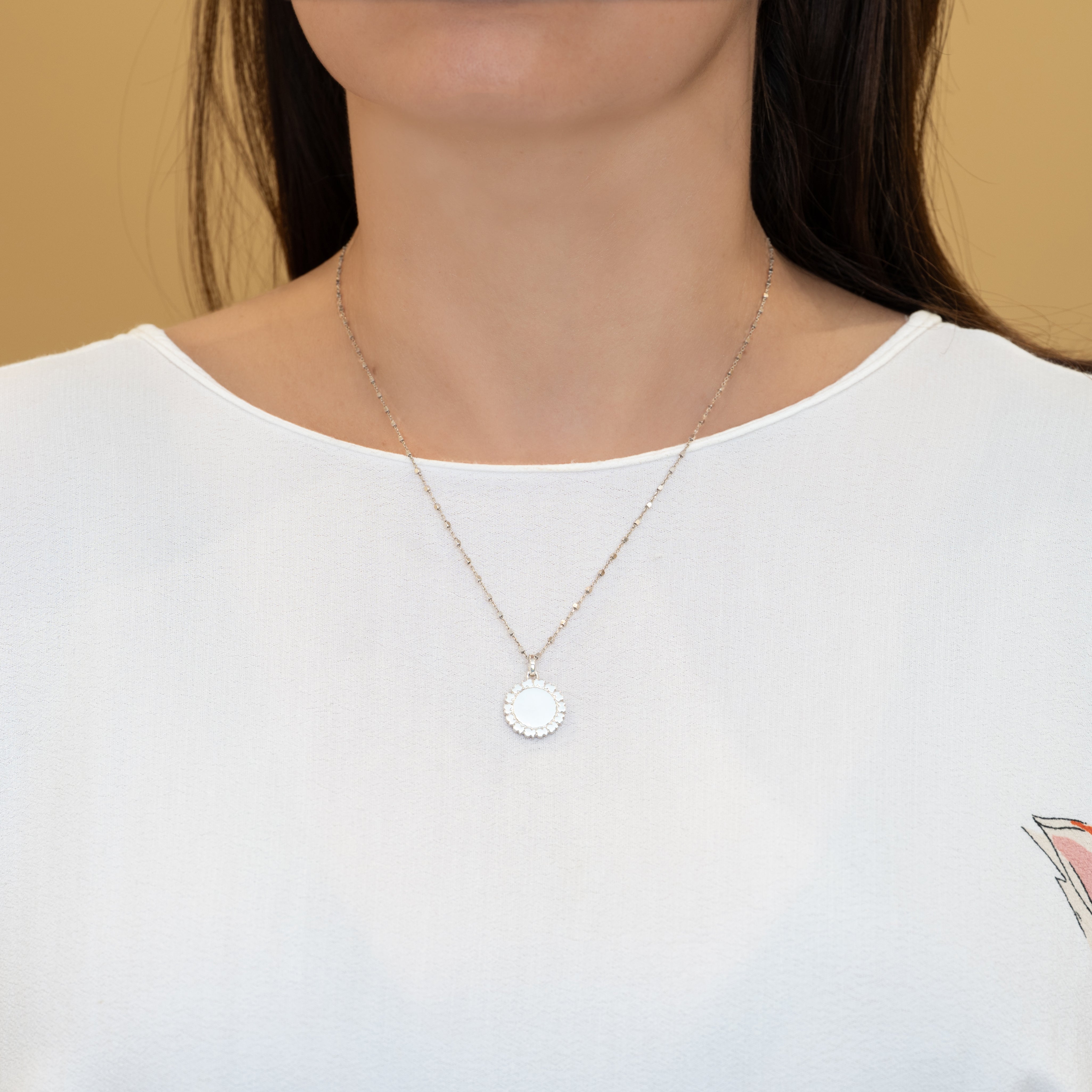 Colgante Tous medalla de plata Straight con cadena de plata 925