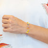 Pulsera Tous de plata 925, cristal de Murano y nylon lila Icon Glass