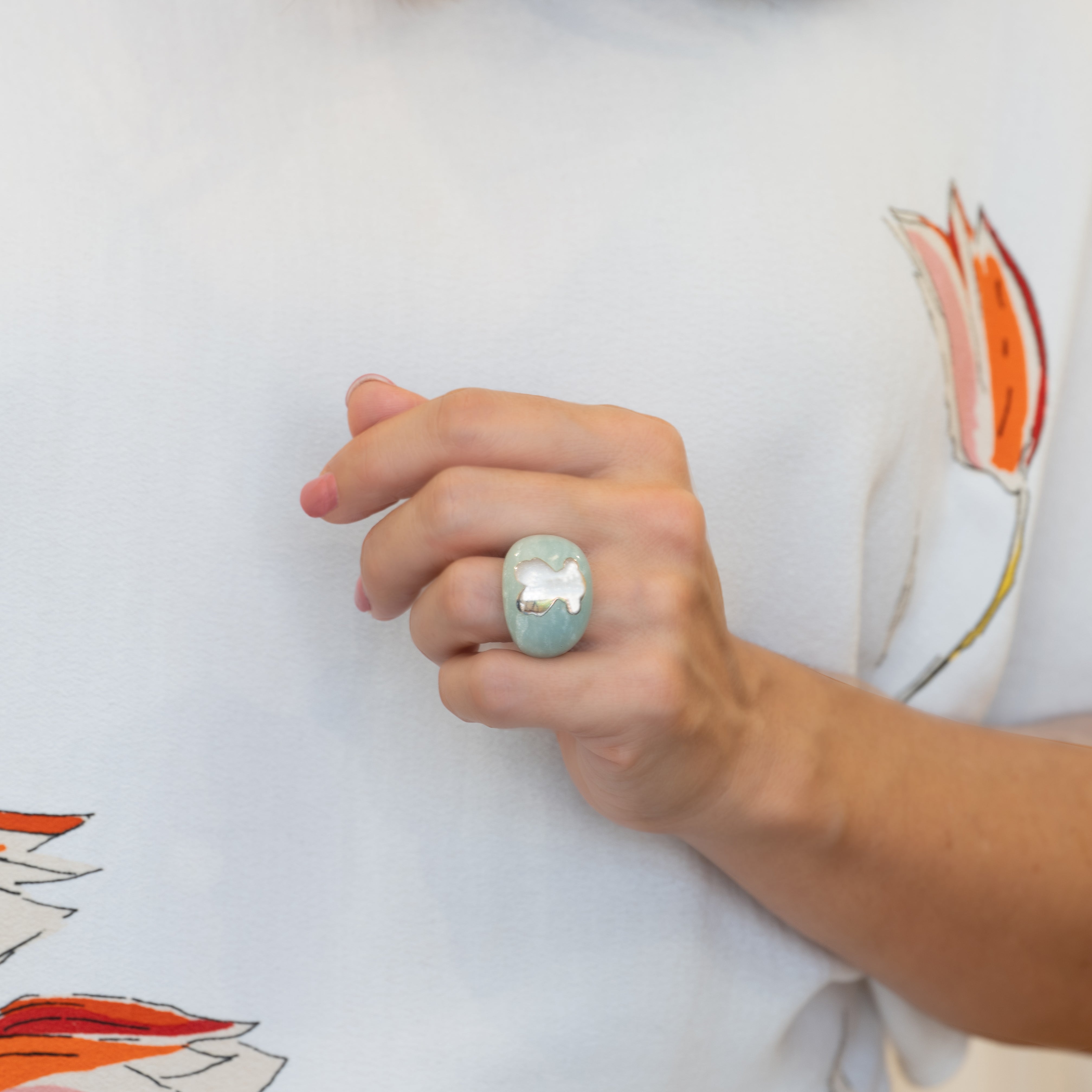 Anillo Tous en plata 925 y cuarzo