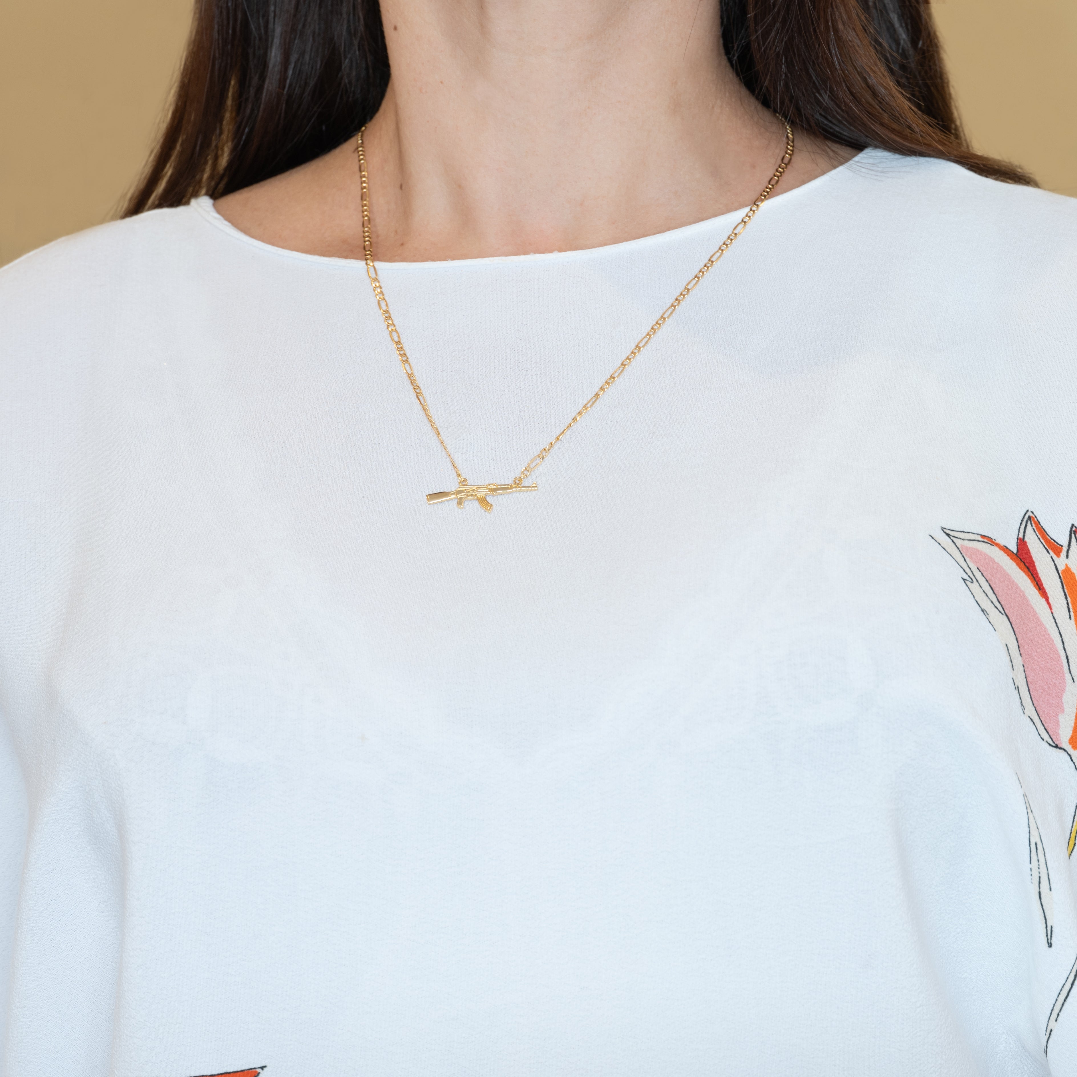 Cadena de oro 18k 750 50cm con colgante