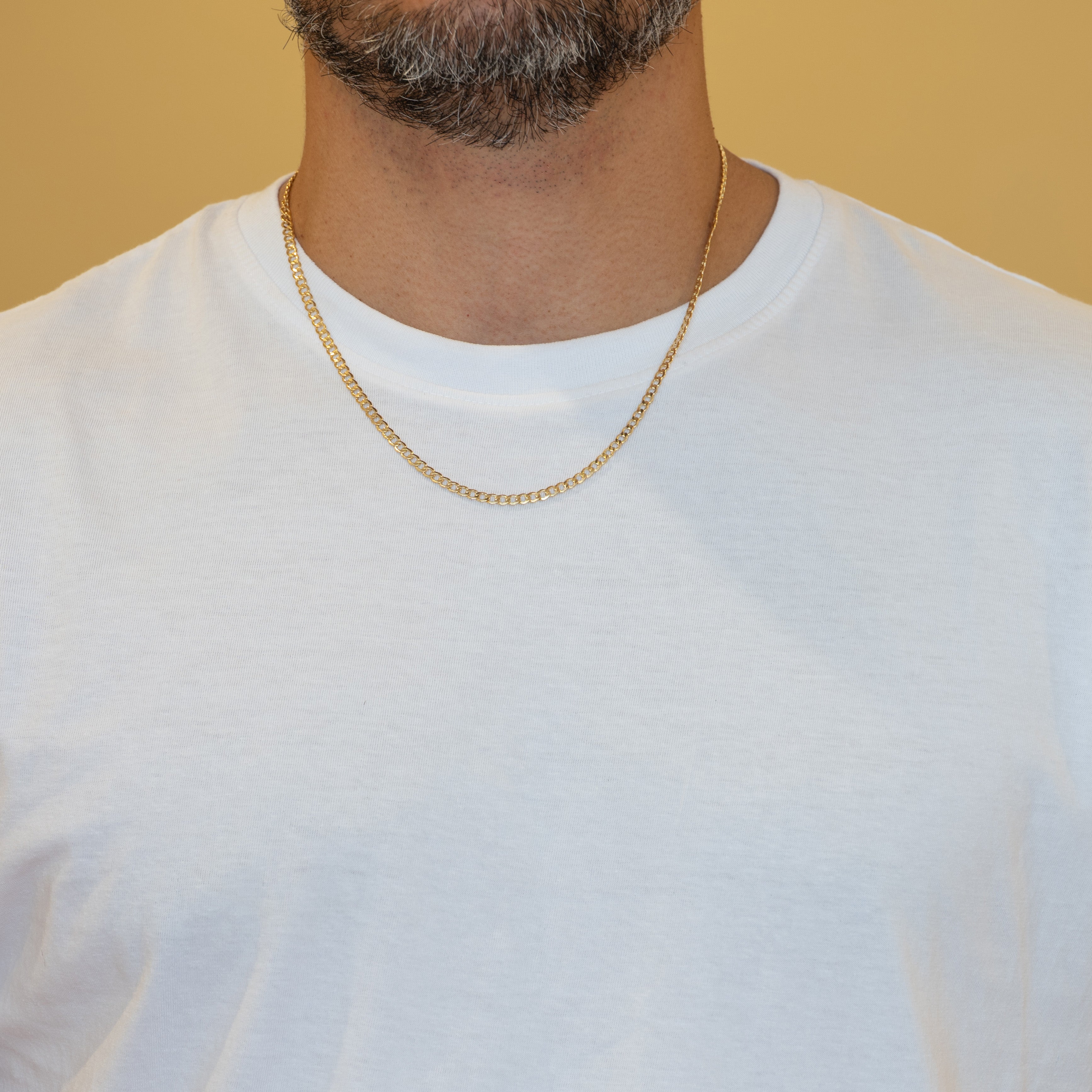 Cadena barbada oro 18k 750 50cm