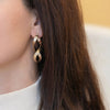 Pendientes de aro en oro 18k 750 forma de 8