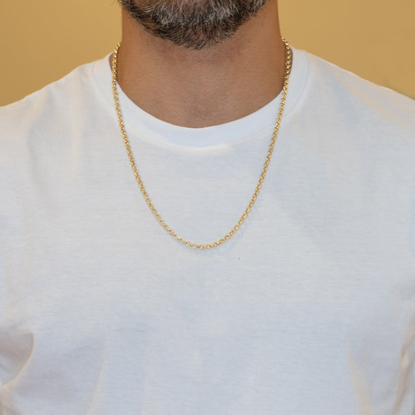 Cadena rolo oro 18k 750 60cm