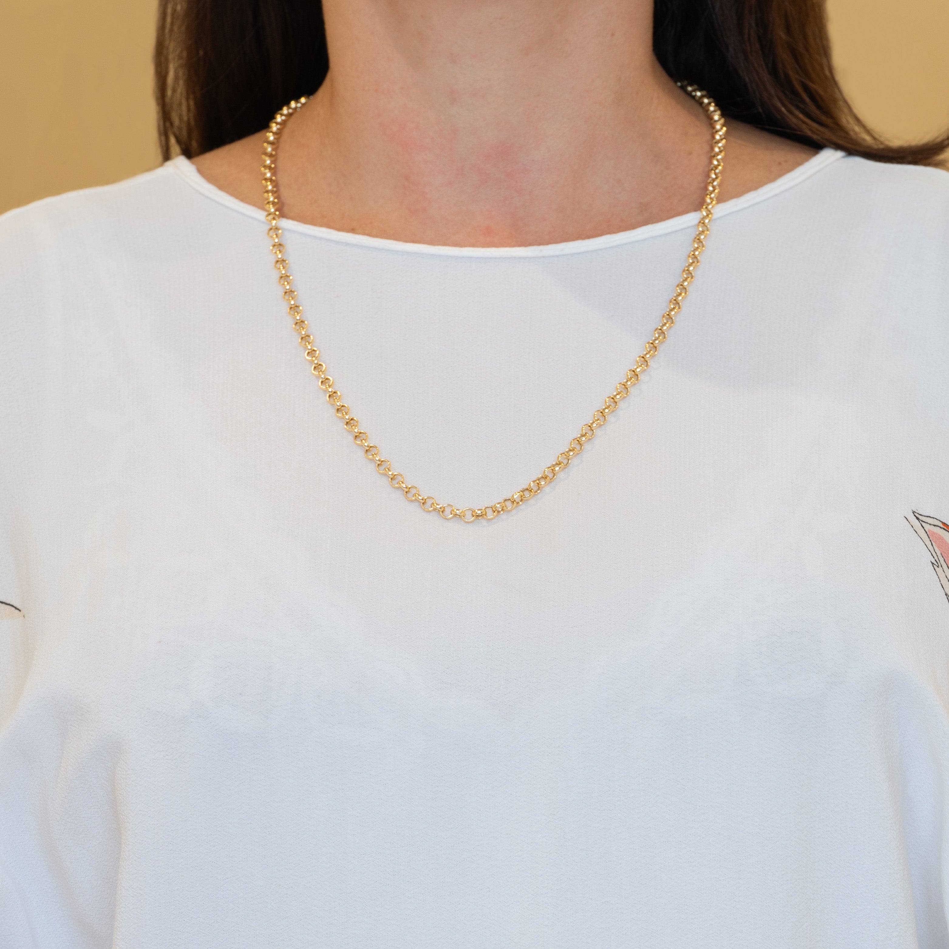 Cadena rolo oro 18k 750 60cm