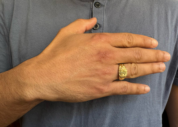 Anillo Dólar de oro amarillo 18k
